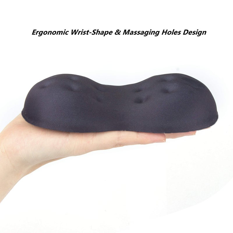 BRILA Deluxe Ergonomic Mouse Wrist Rest Guard - Soft Memory Foam Wrist Elbow Support Cushion Pad for Computer Laptop Office Work PC Gaming Mouse - Image 2